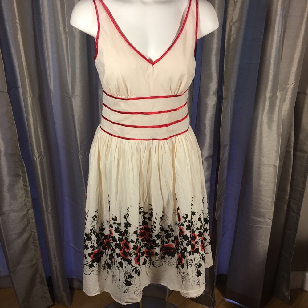 Robbie Bee Summer Flower Dress Cotton SZ 8
